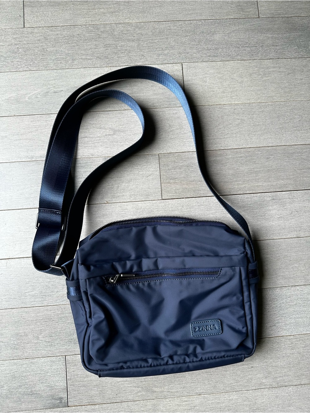 Men’s ZZINNA Navy Blue Over The Shoulder Streetwear Crossbody Messenger Bag
